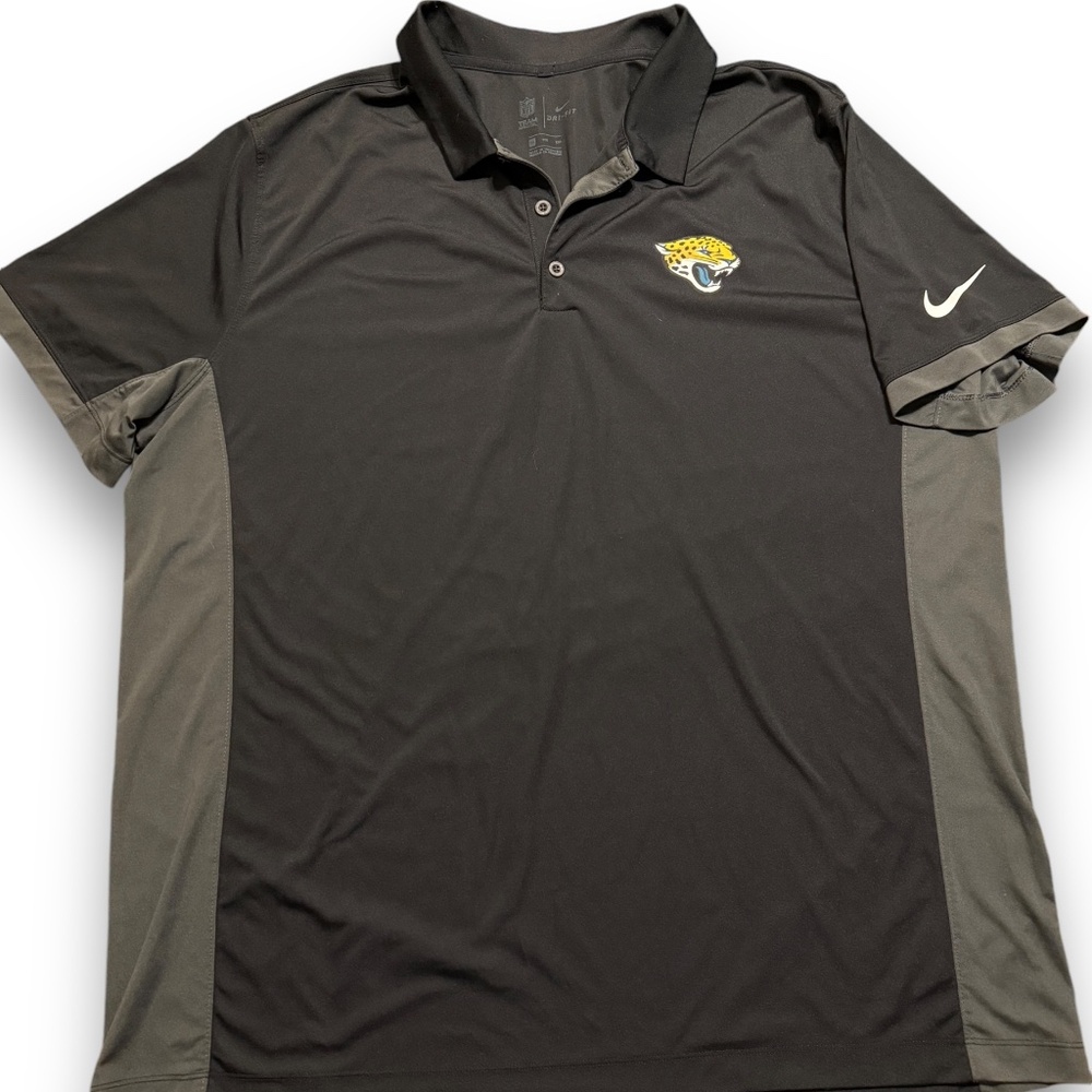 Jacksonville Jaguars Nike NFL On Field Apparel Men’s Black Dri-Fit Polo XXL‎
